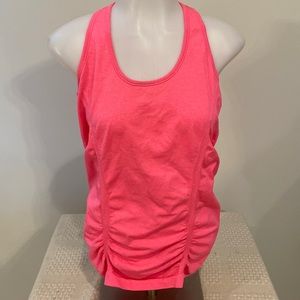 Athleta pink ruched top